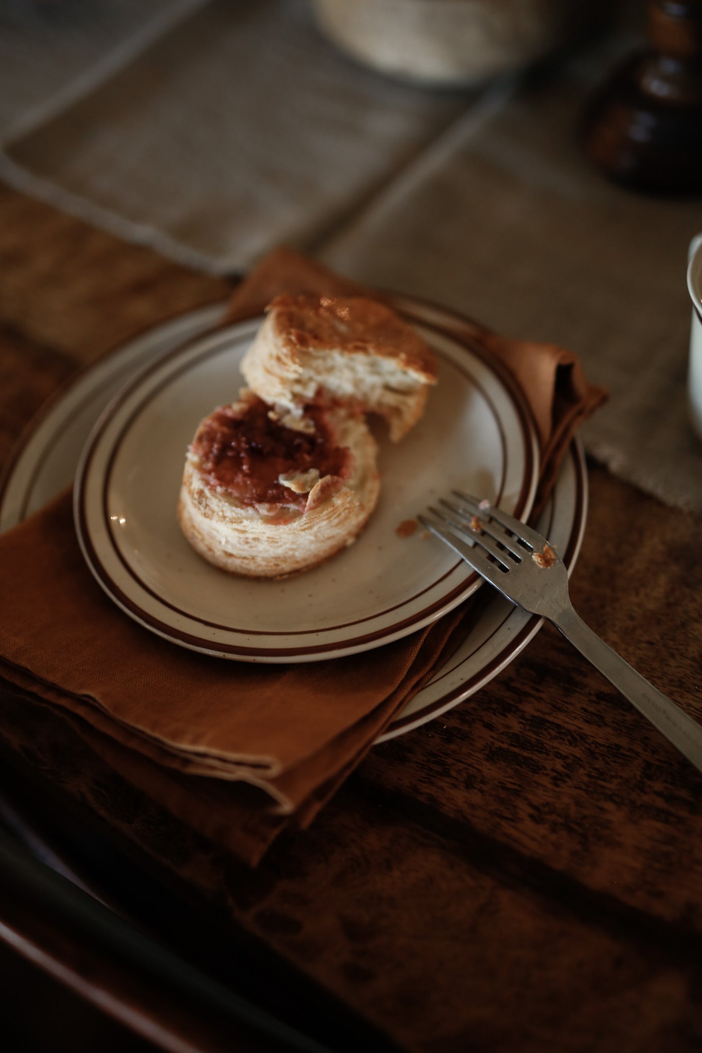 Burnt Orange Linen Tea Towel