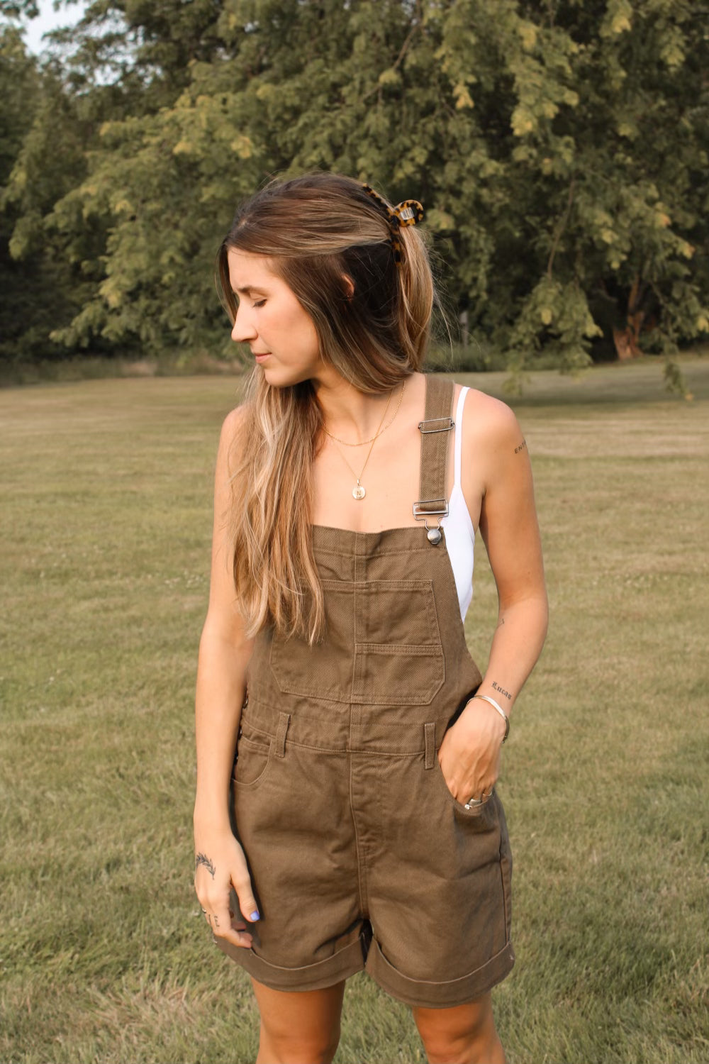 Olive Shortalls