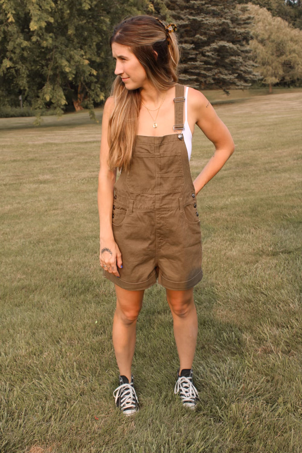 Olive Shortalls