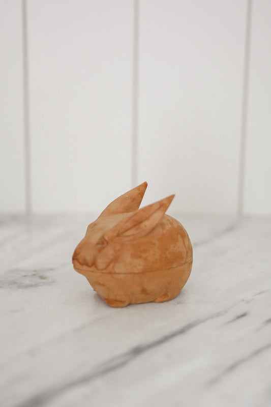 Carved Bunny Trinket Box