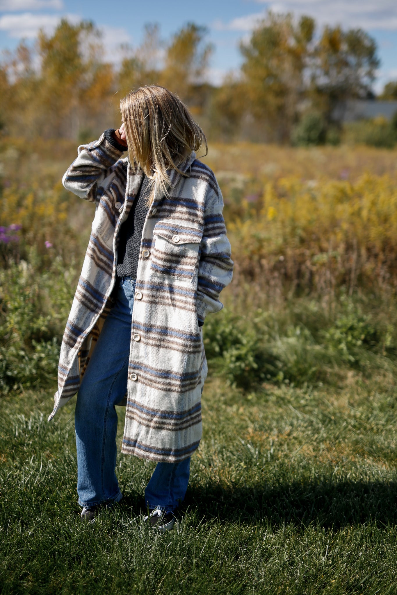 Finn Fuzzy Flannel Coat