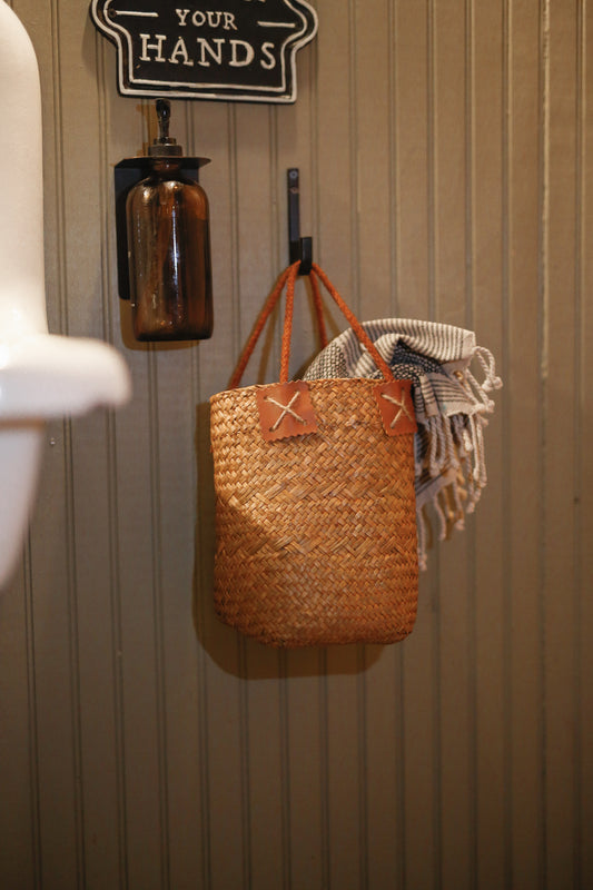 Seagrass Woven Boho Basket