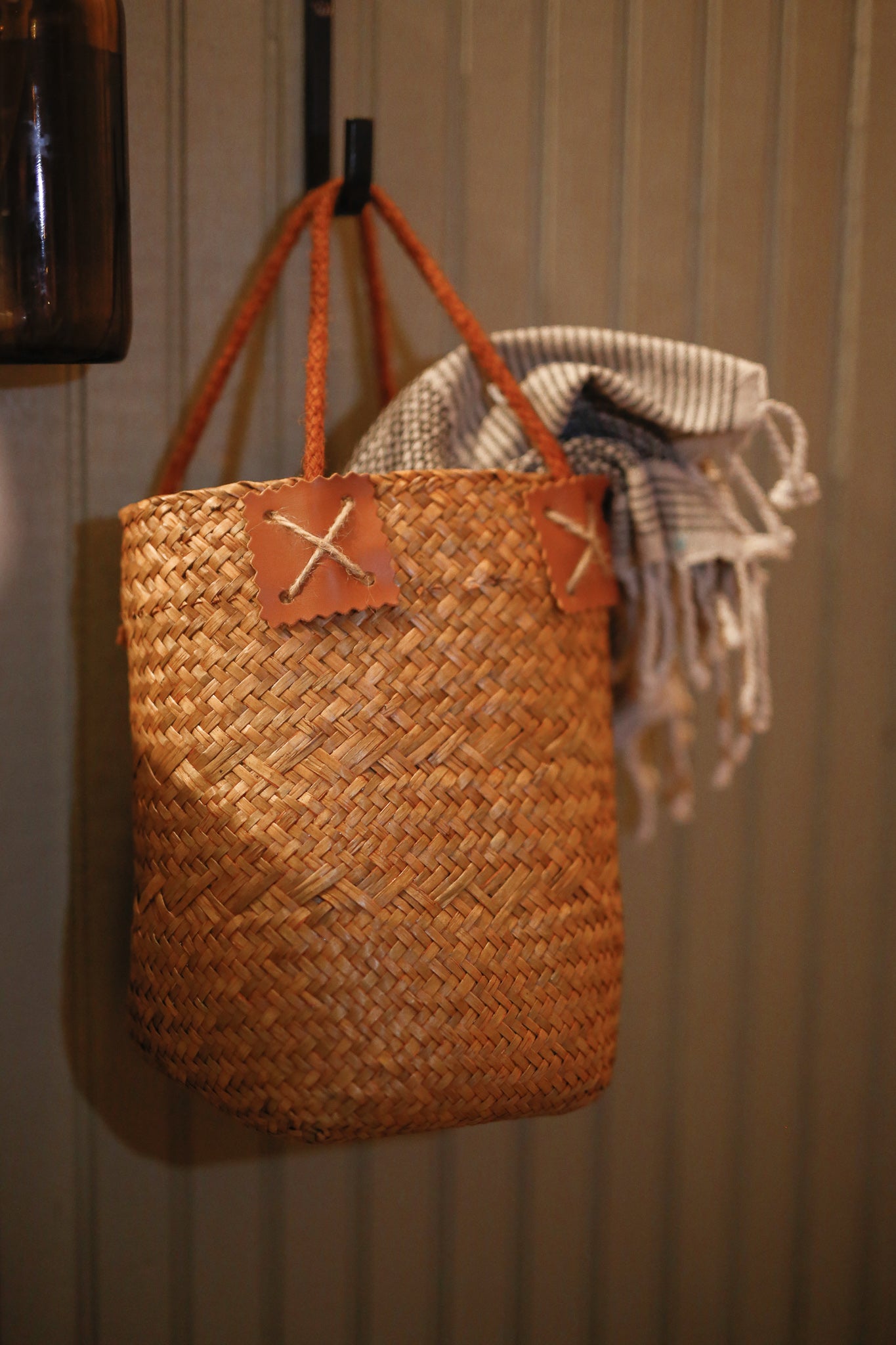 Seagrass Woven Boho Basket