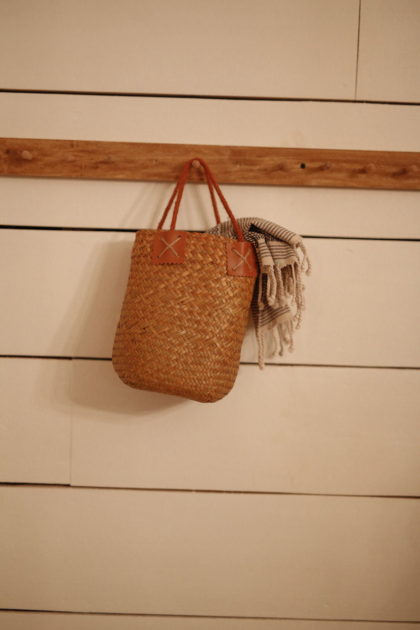 Seagrass Woven Boho Basket