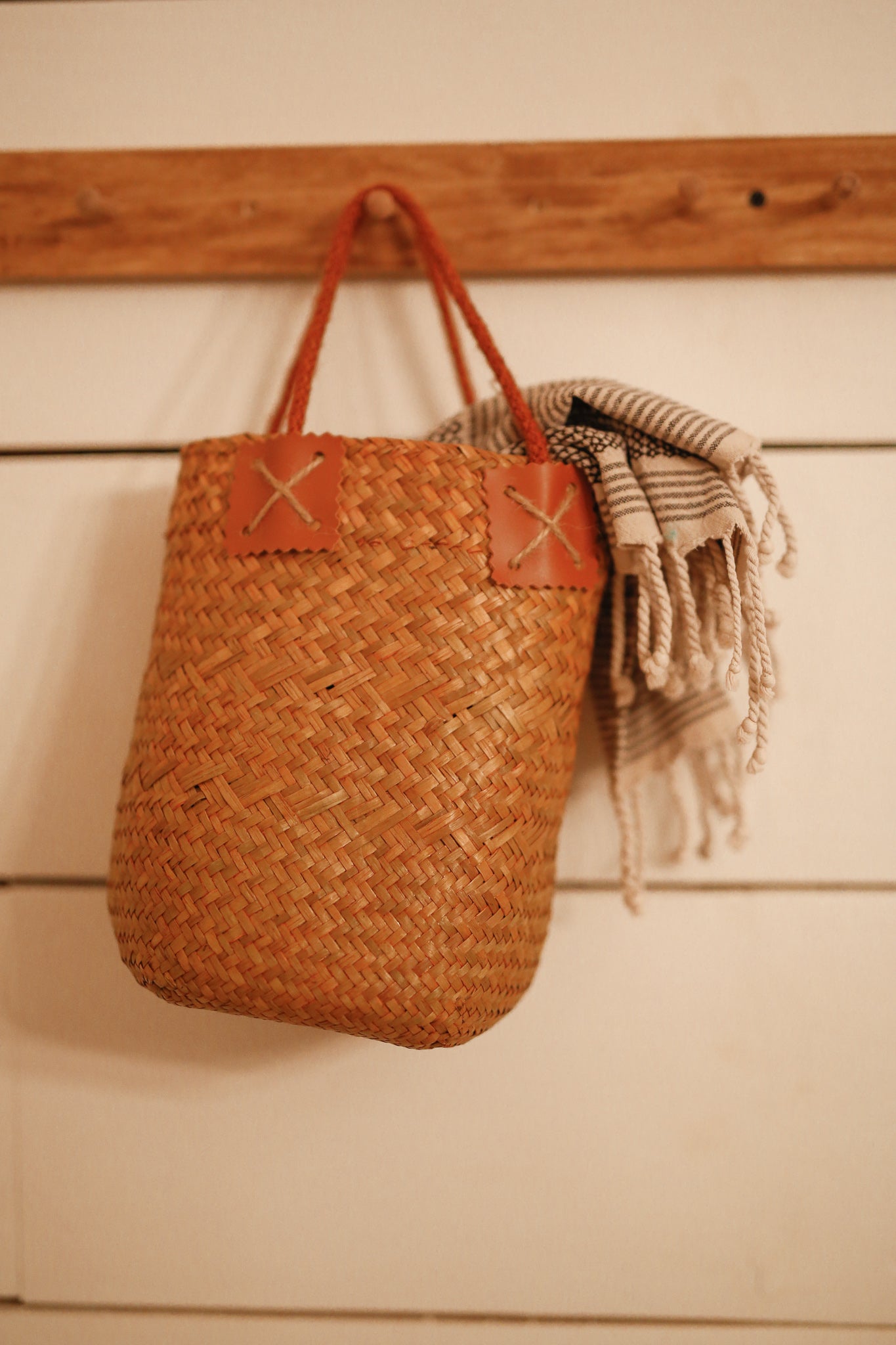 Seagrass Woven Boho Basket