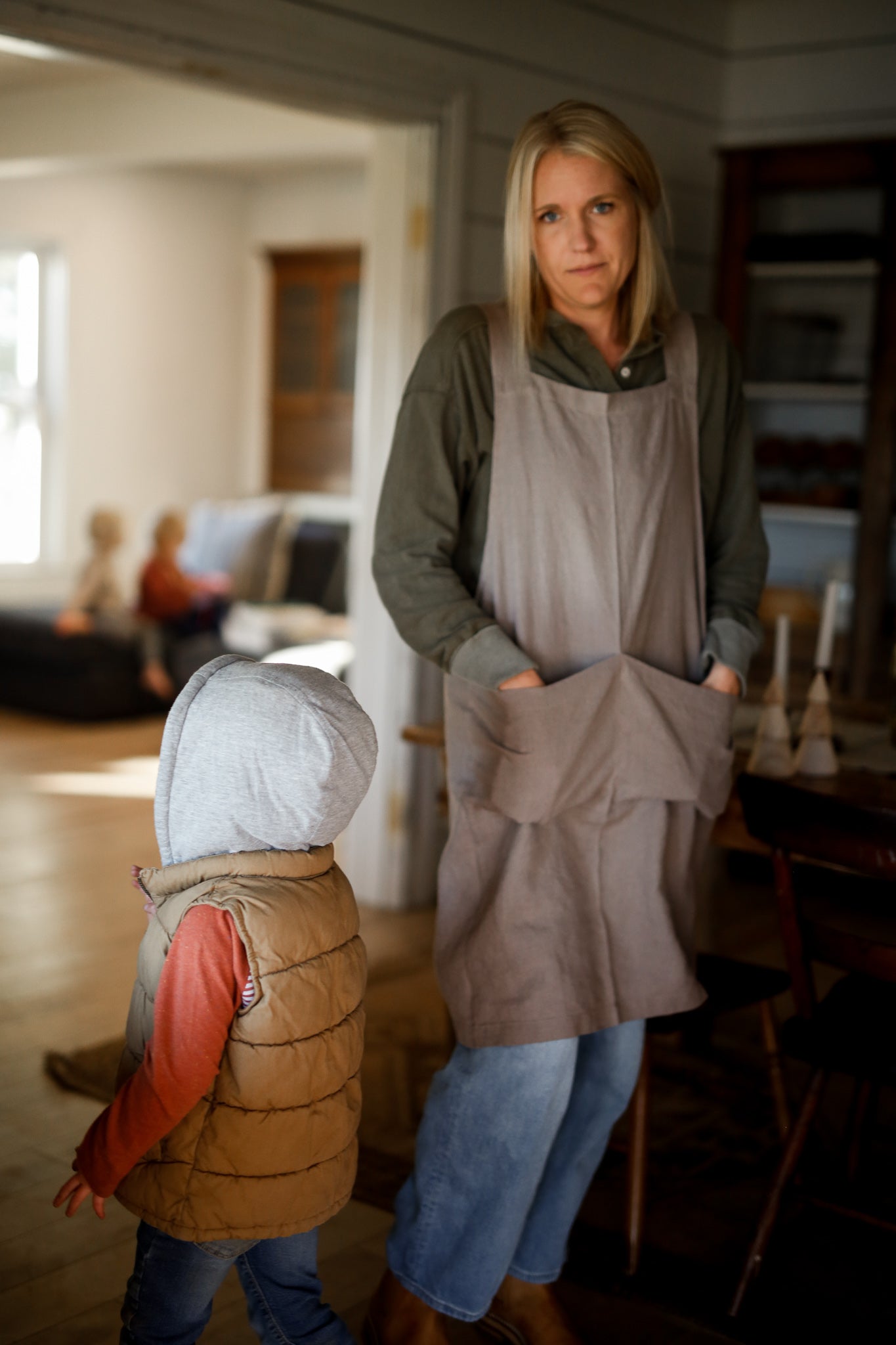 Linen Crossback Apron