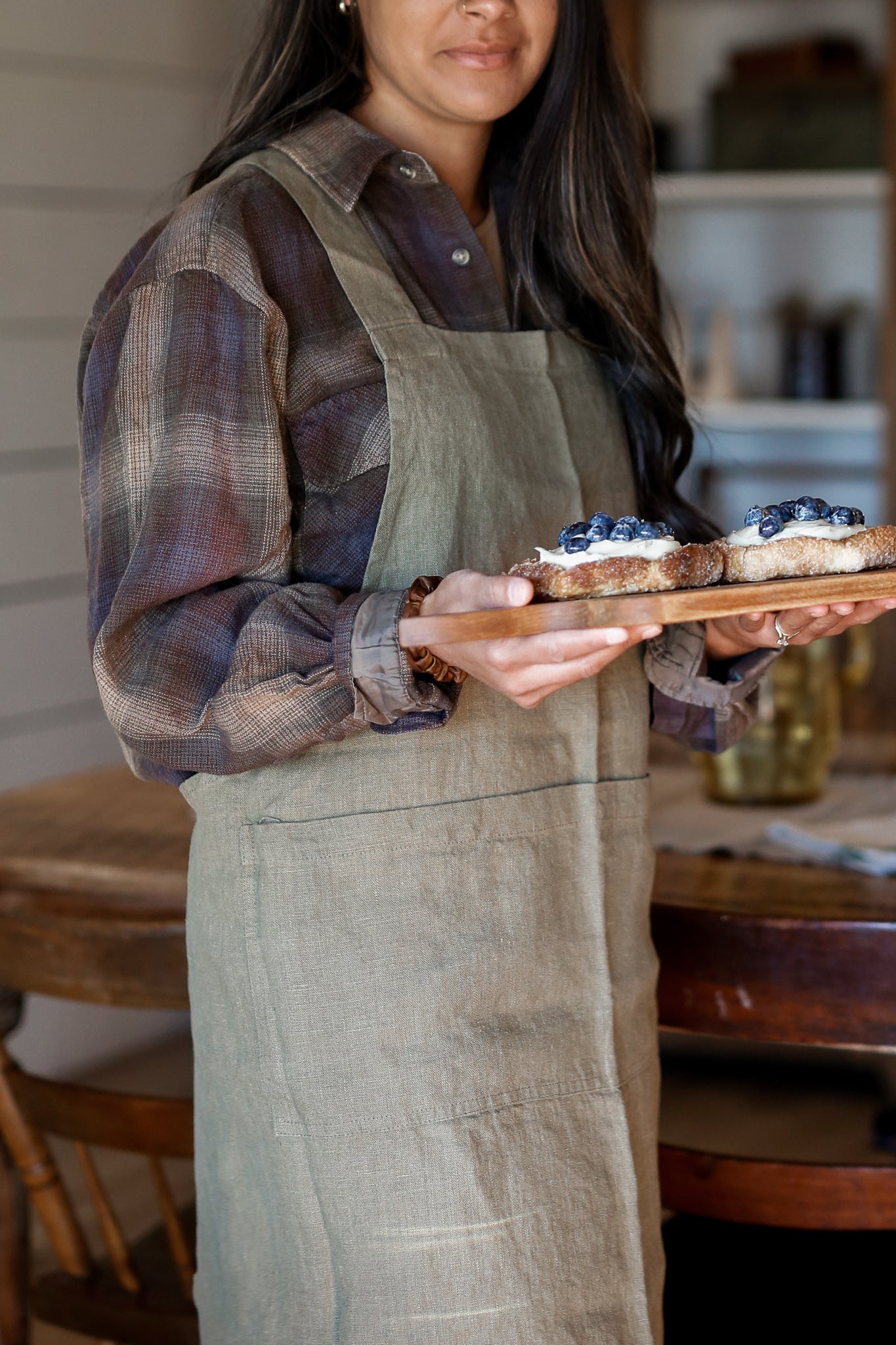 Linen Crossback Apron