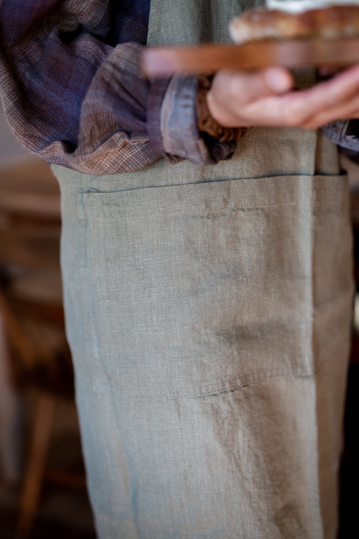 Linen Crossback Apron