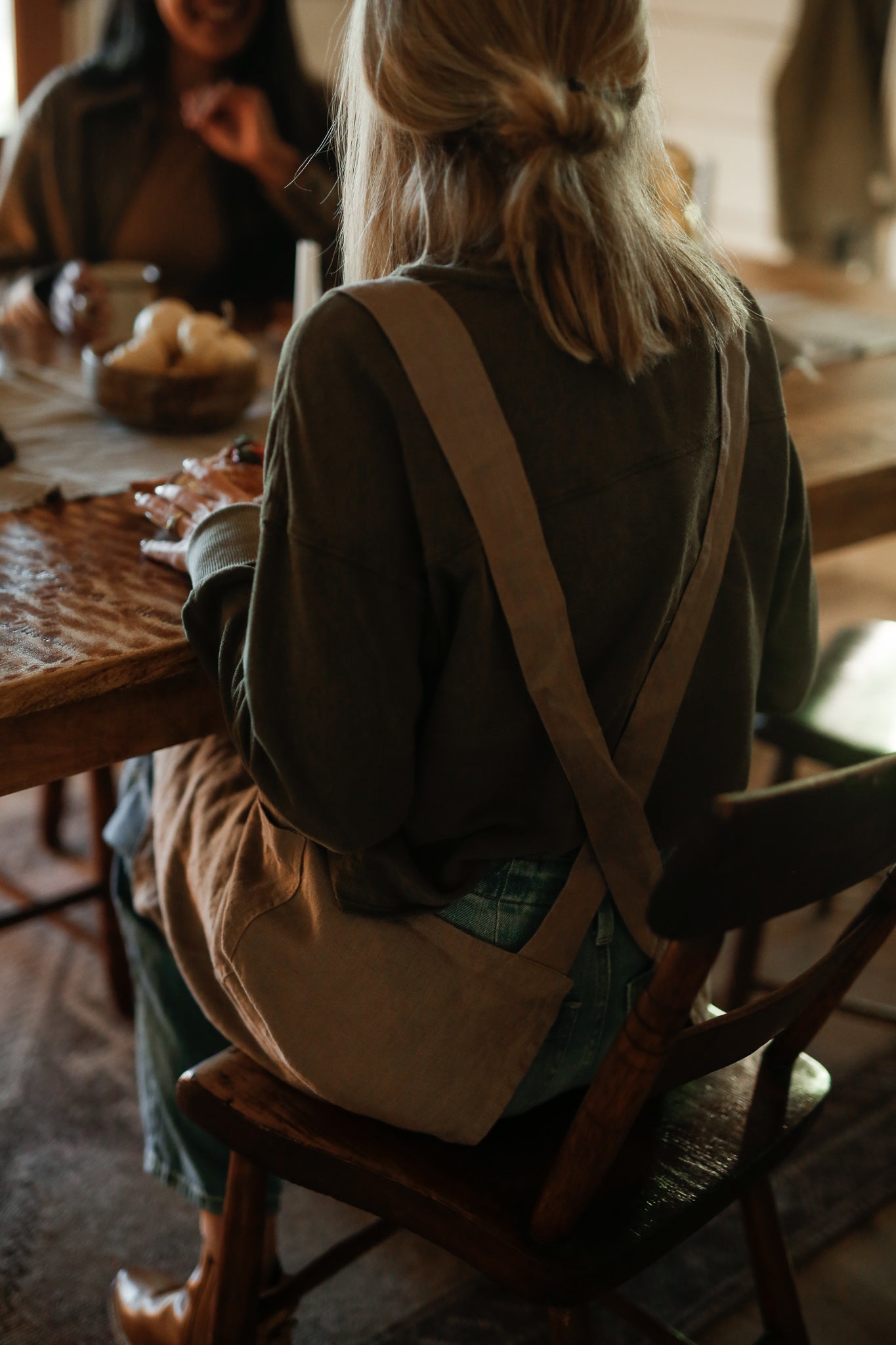 Linen Crossback Apron