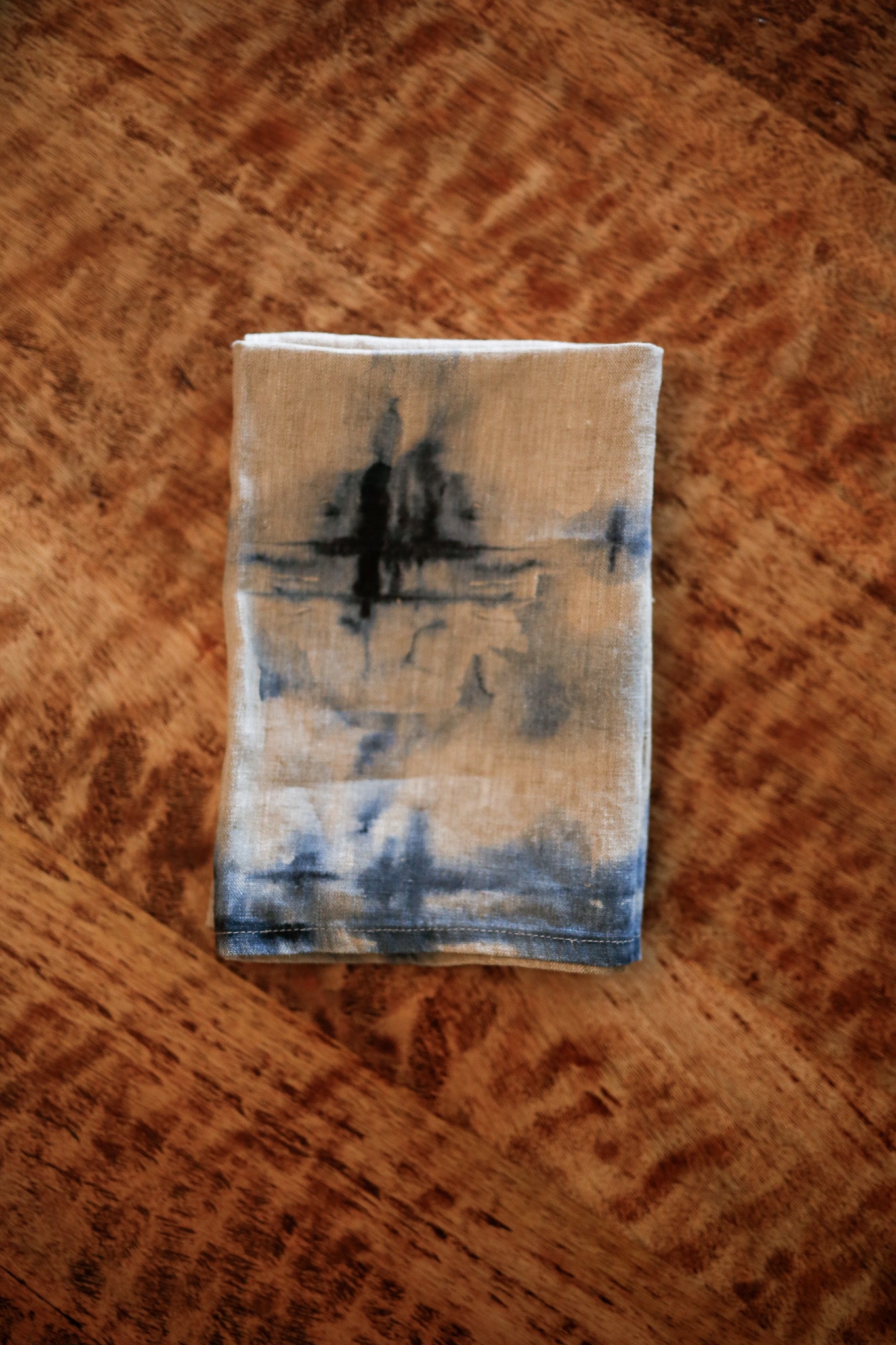 Tie Dye Linen Tea Towel