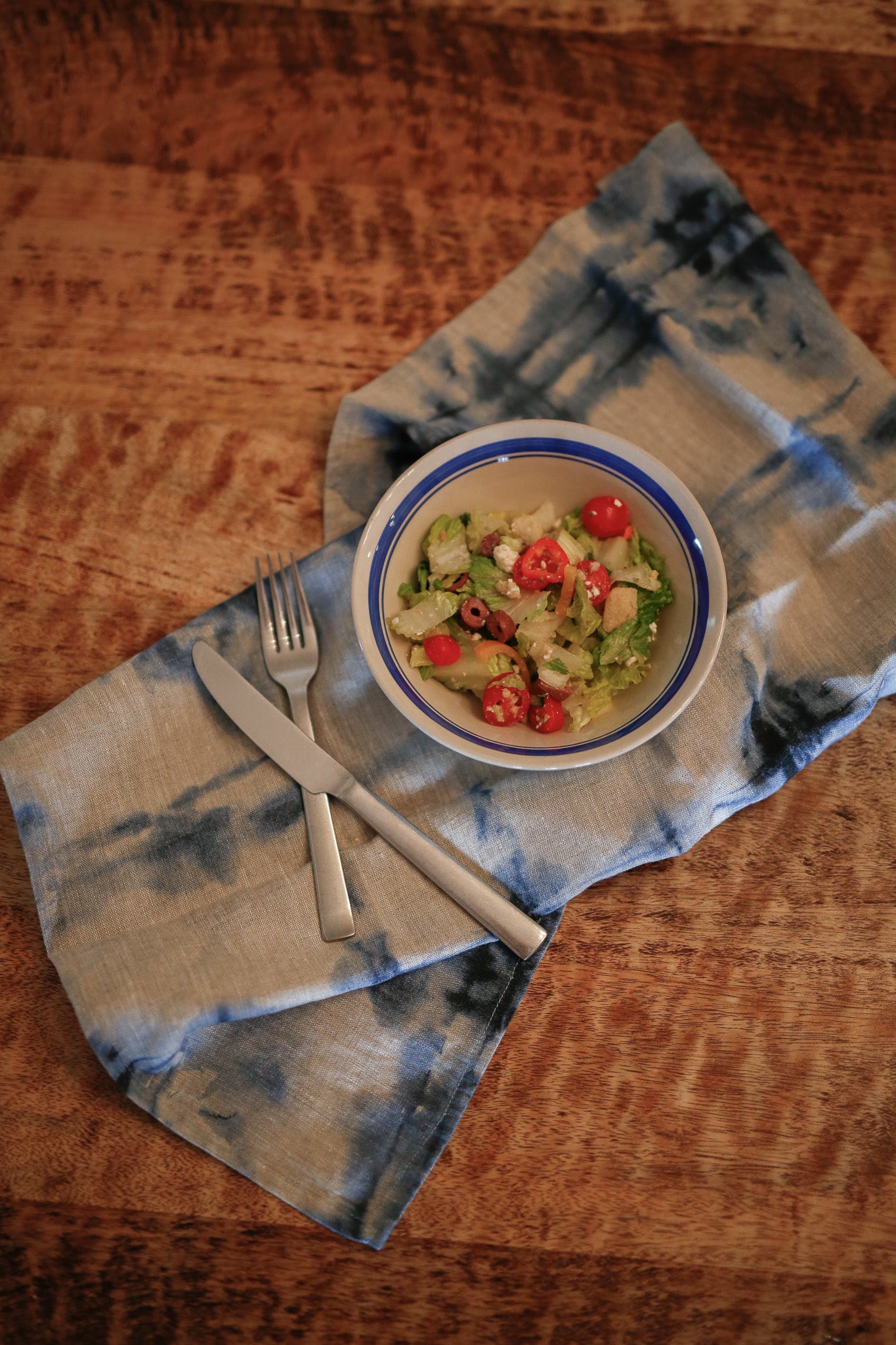 Tie Dye Linen Tea Towel